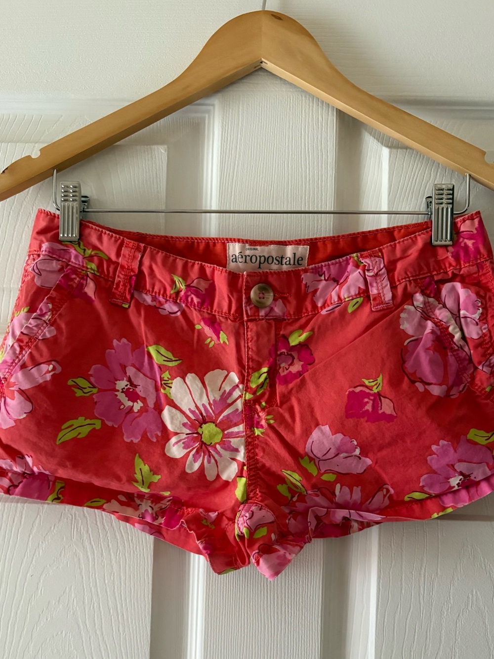 Aeropostale Coral Pink Floral Shorts